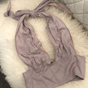 She in size 4 cropped halter